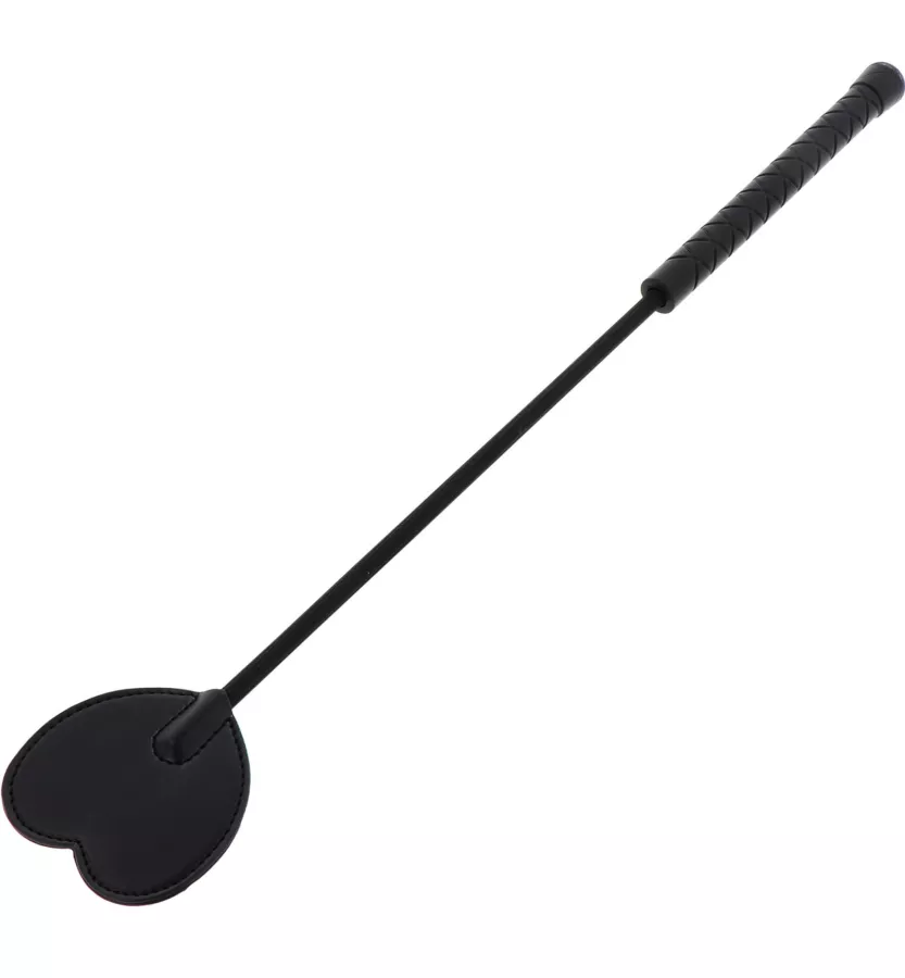 Peitsche Black Heart 44cm Schwarz