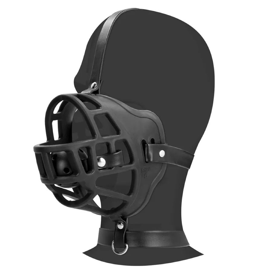 Maulkorb mit Kugelknebel Muzzle Gag Schwarz
