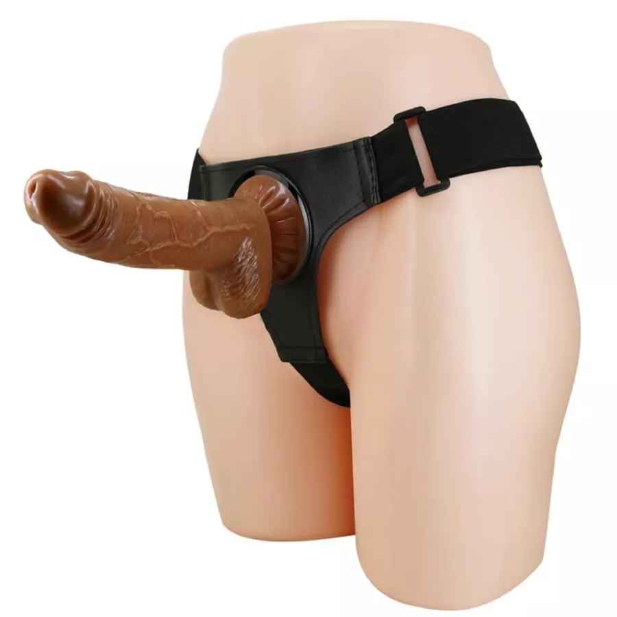 Gürtel-Dildo Micheal 15 x 4,3 cm Braun