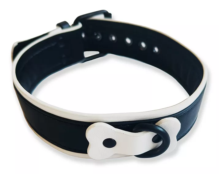 Halsband Puppy Collar Schwarz-Weiß