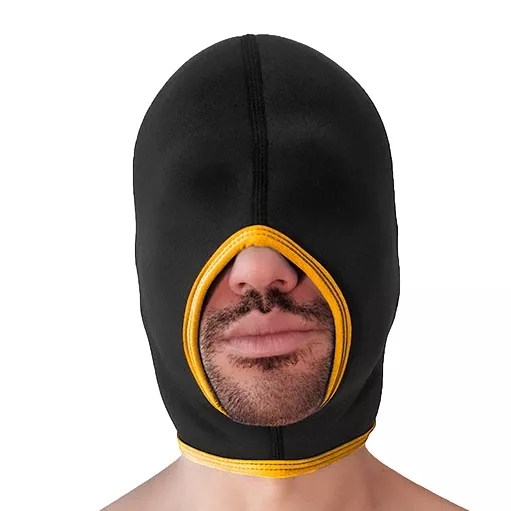 Haube Face Fucker Brutus Schwarz-Gelb