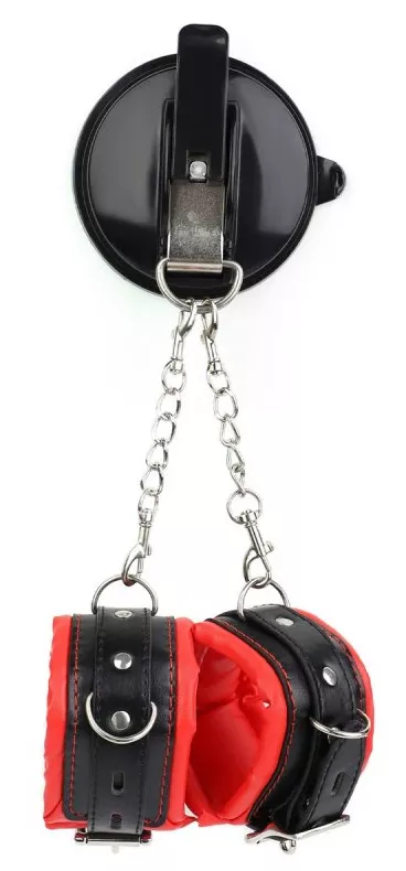 Handschellen mit Saugnapf Strongcup Rot
