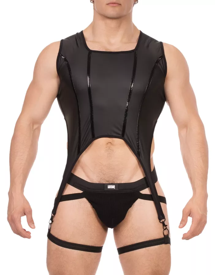 Strumpfhalter-Bustier Milos Schwarz