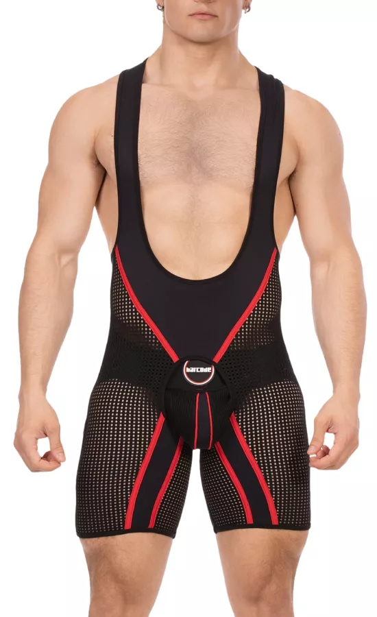 Body Backless Krish Schwarz-Rot