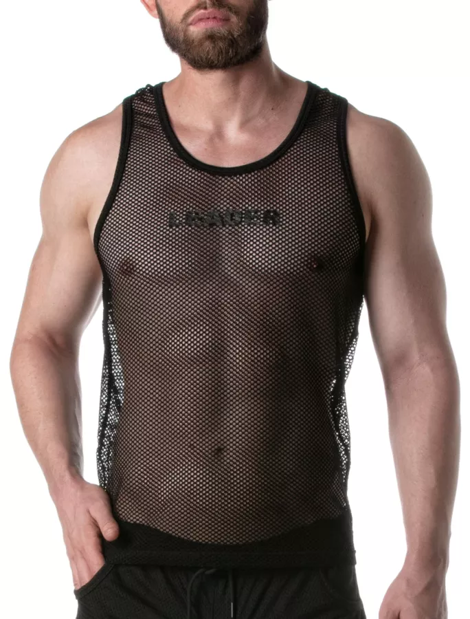 Netz-Tanktop TANK TOP Schwarz