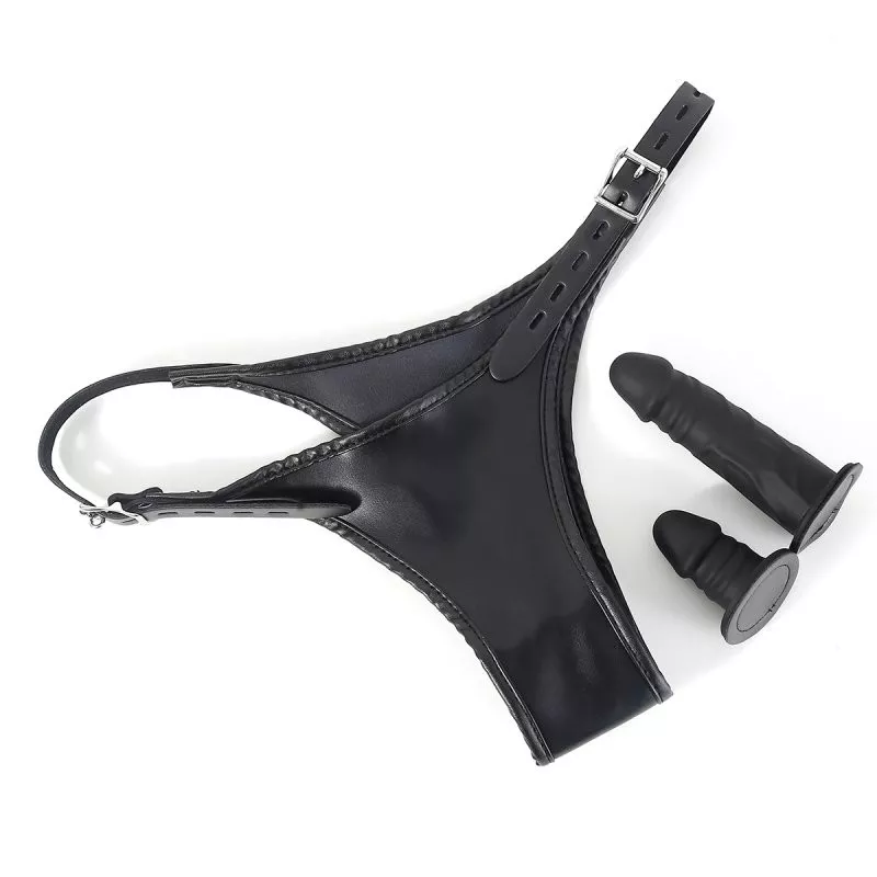 Tanga mit doppeltem Dildo Pantietan 13 x 3,8 cm