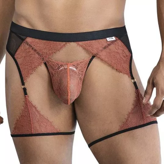 String und Strumpfhalter Moreyo Terracotta