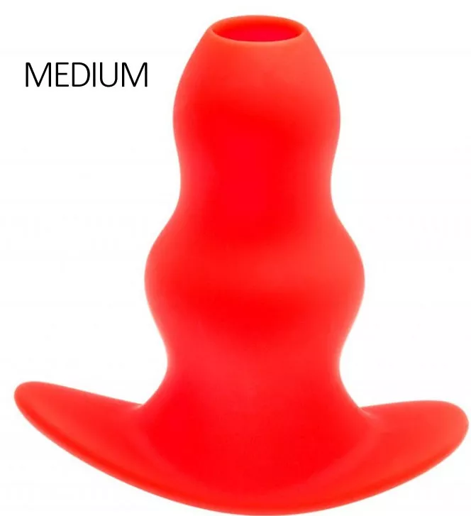 Tunnel-Plug Stretch Rot Medium 13 x 6,4cm