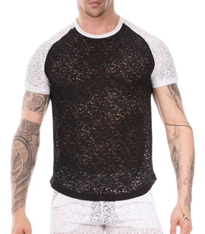 T-Shirt Micah Schwarz-Weiß