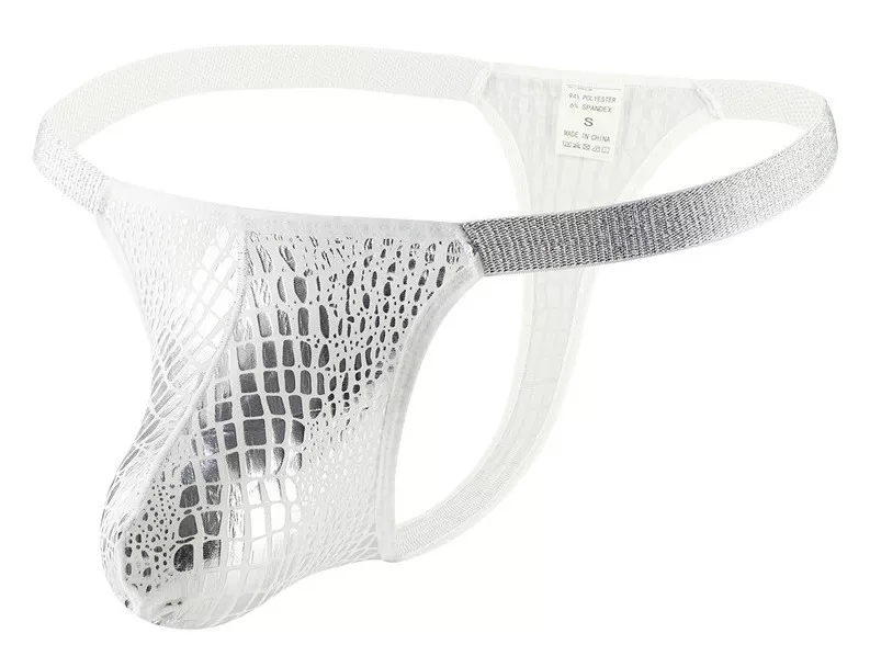 String Croco Weiß-Silber