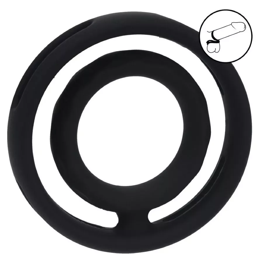 Hodenstrecker Grooved Schwarz Schwarz