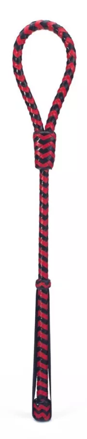 Cravache Round 50cm Noir-Rouge