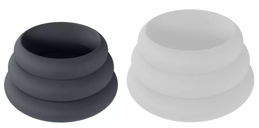 Set aus 3 Silikon-Penisringen Wide-O S-L 30-42mm