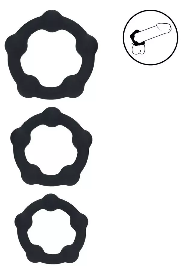 Set aus 3 Penisringen BeadCock Levelz