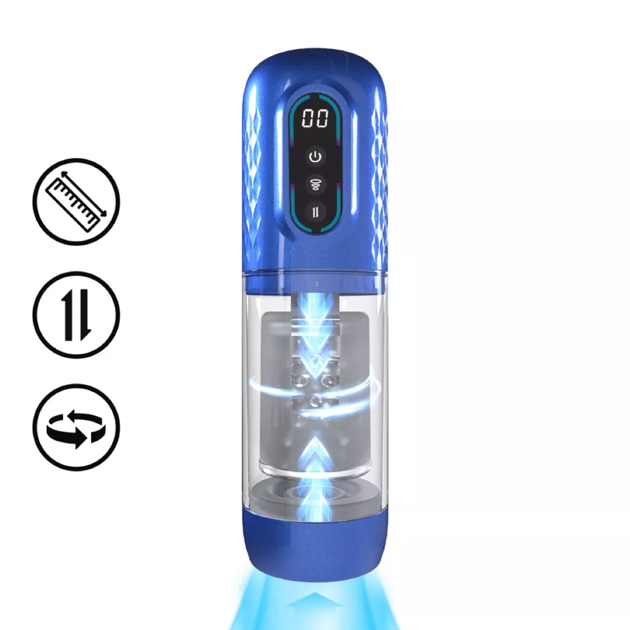 Masturbator Vortex Rotation und Hin- und Herbewegung Blau
