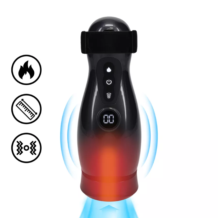 Masturbator Virtuo Vibrationen und Saugen Schwarz