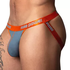 Rippjockstrap Ring & Jock Grau-Orange