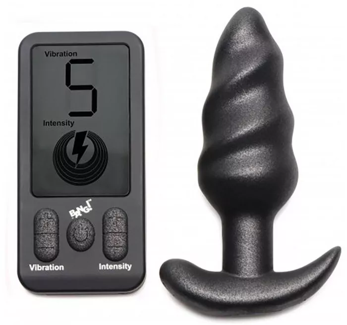 Vibrierende Plug Swirl Butt 9,5 x 3,6cm