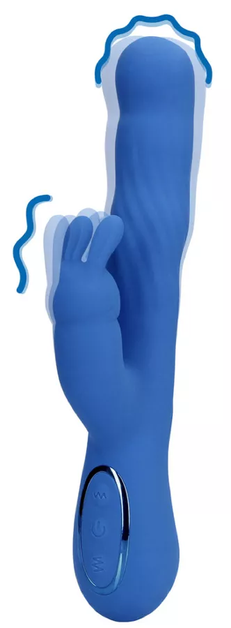 Vibrator Rabbit Jetset 14 x 3.5cm Blau