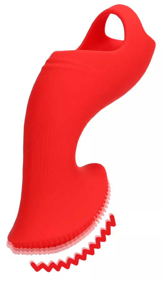 Vibrierender Fingerstall Sonnenaufgang Rot