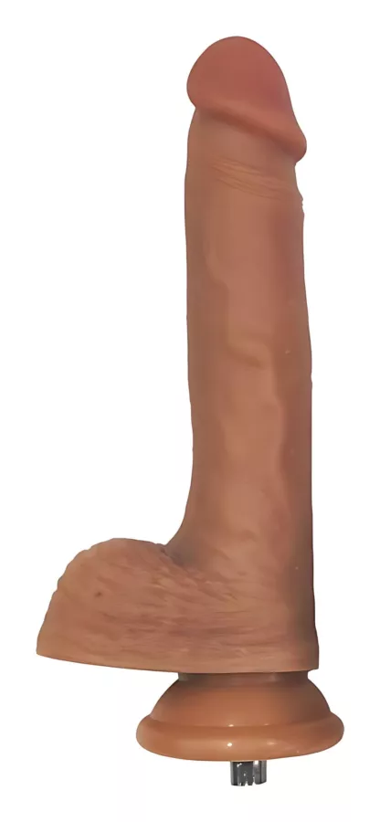 Dildo-Aufsatz dunkles Fleisch Realistic dicker für Fuck Machine 15 x 3,7 cm