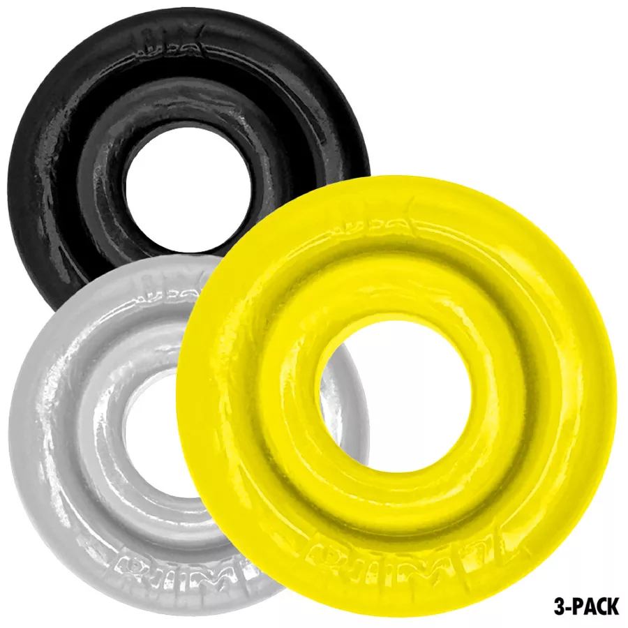 Set aus 3 farbigen Cockrings Rimringz