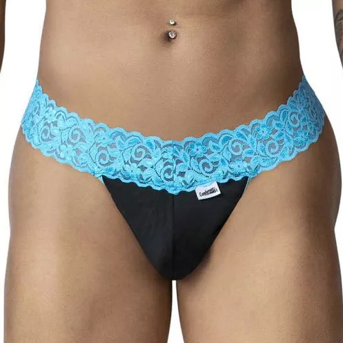 Spitzenstring Beltis Schwarz-Blau
