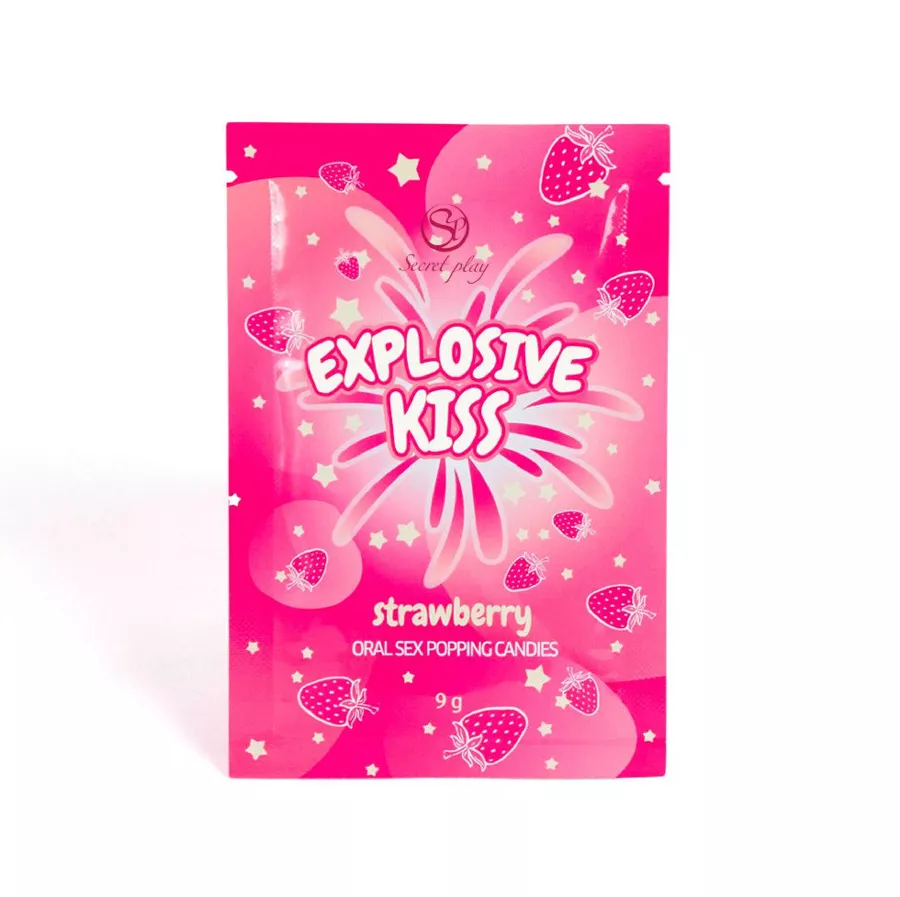 Sprudelnde Zuckerbonbons Explosive kiss Erdbeere 9g