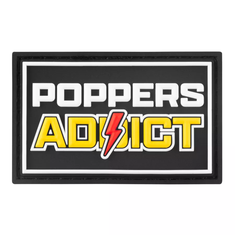 Poppers Addict Tag with Velcro