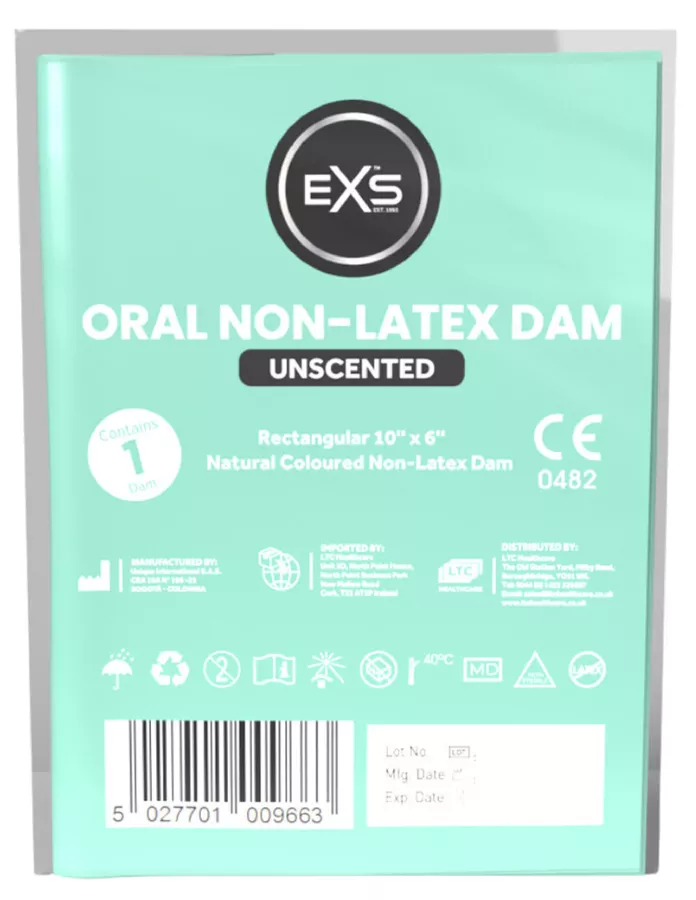 Zahnschutz aus Latex 10 x 6 cm Unparfümiert