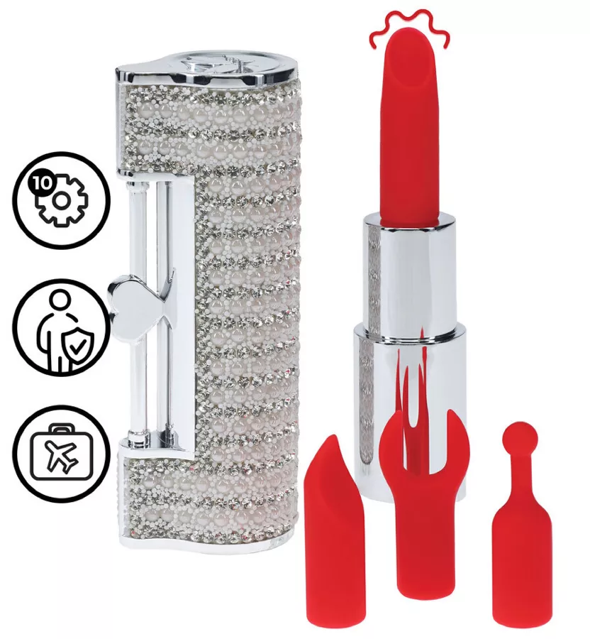 Mini-Vibrator 4 Aufsätze Angel Silber