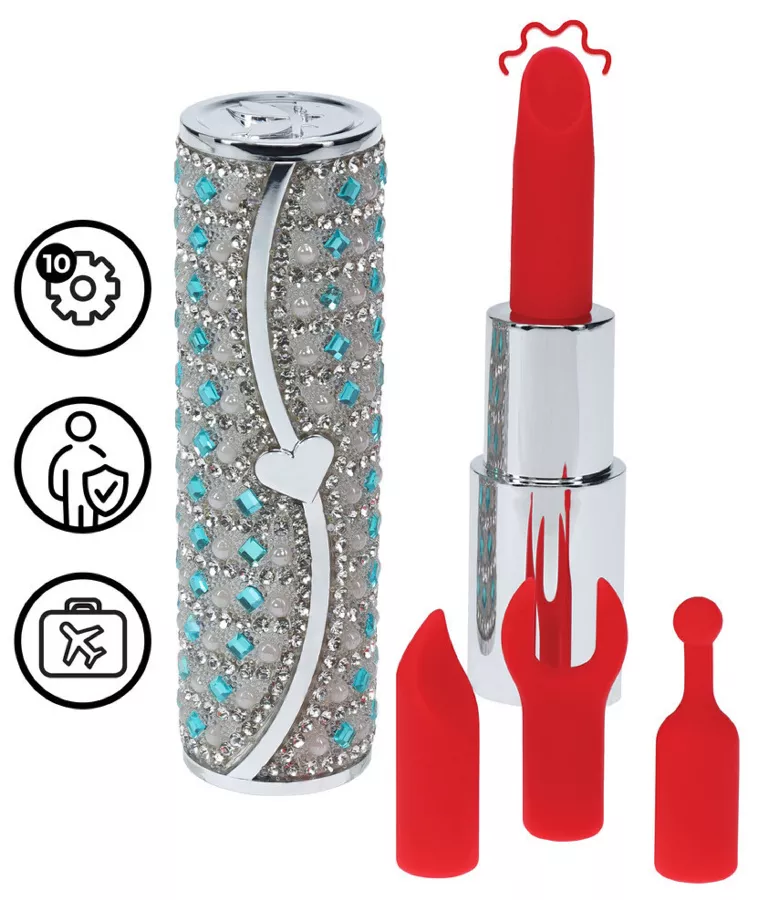 Mini-Vibrator 4 Aufsätze Tiffany Blau