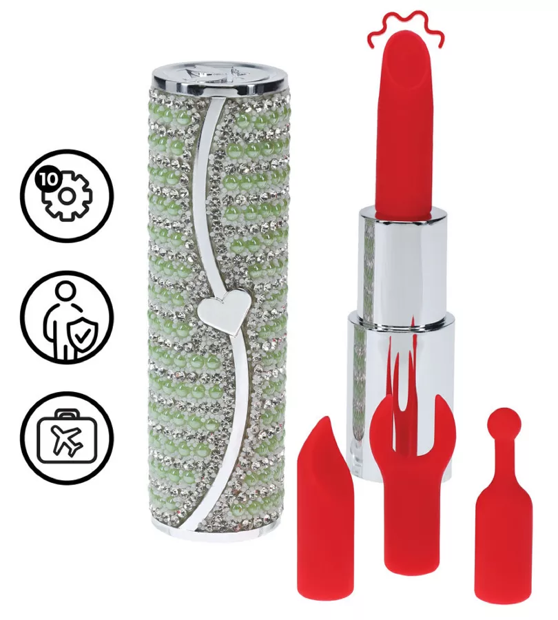 Mini-Vibrator 4 Aufsätze Candy Grün
