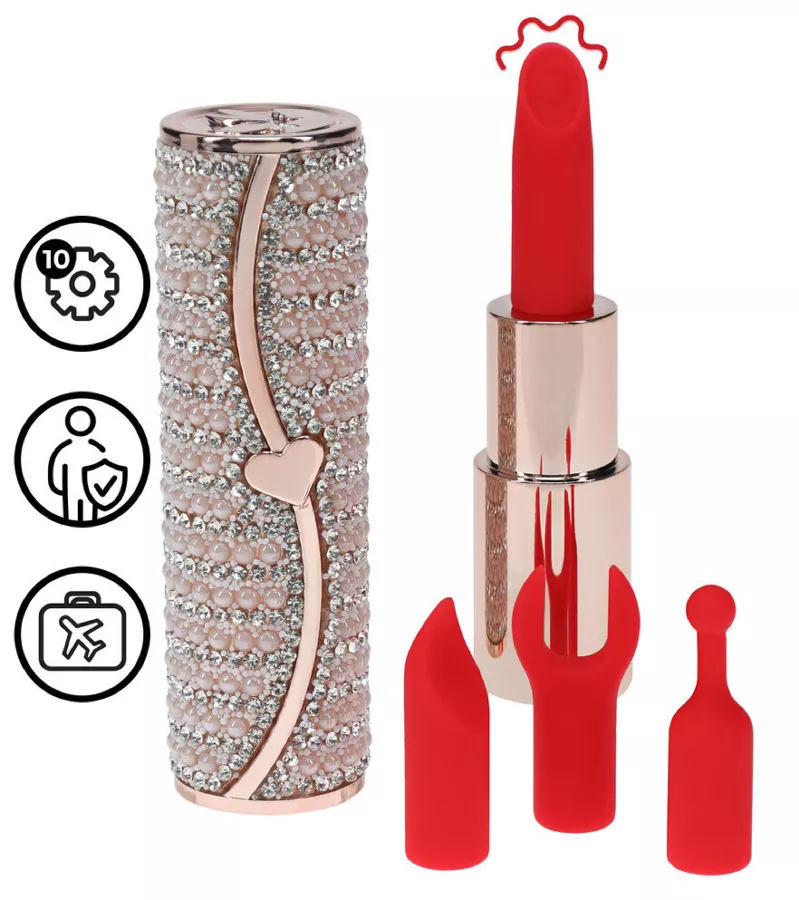 Mini-Vibrator 4 Aufsätze Candy Rose