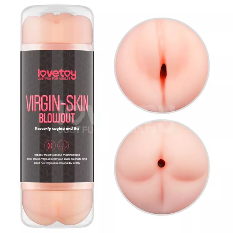 Masturbator 2 Öffnungen Vagina-Anus Virgin-skin blowout Rose