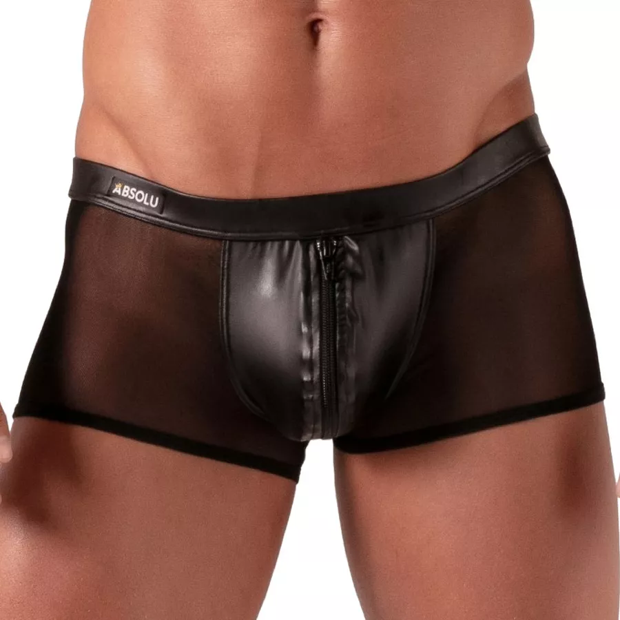 Boxer mit Reißverschluss Rebel Schwarz