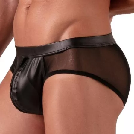 Slip mit Reißverschluss Rebel Schwarz