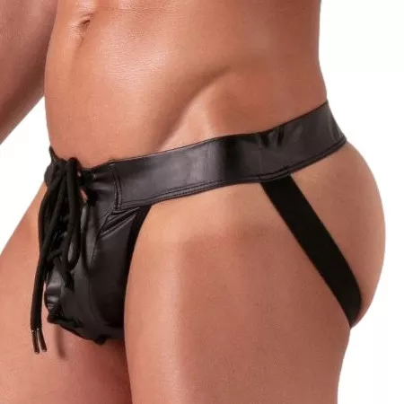 Jockstrap mit Schnürung Bondage Schwarz