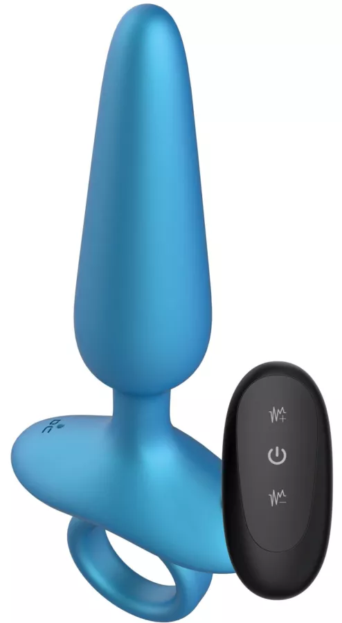 Vibrierender Plug Bluelong 10 x 2,7cm