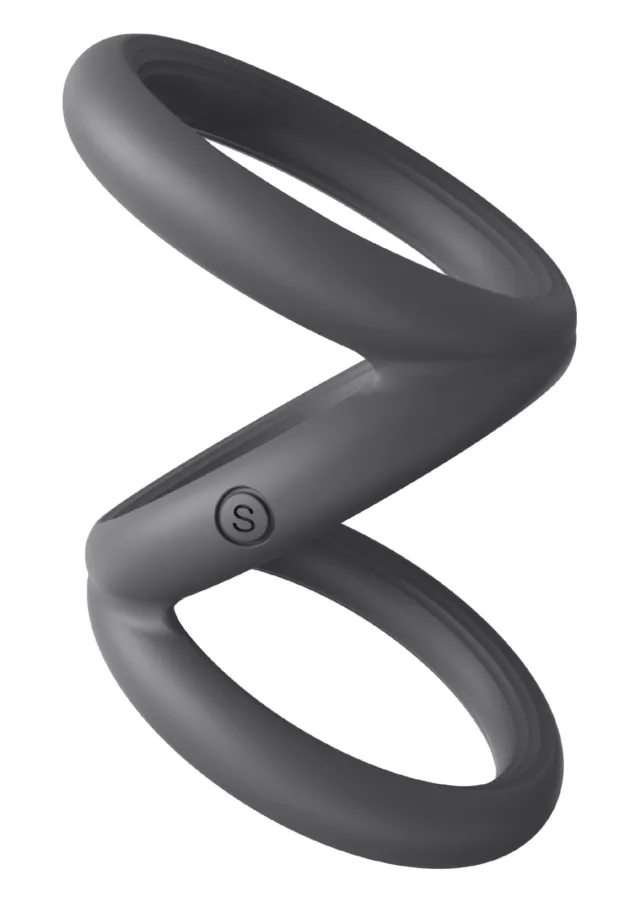 Cockring Triplicock Grau S 40mm