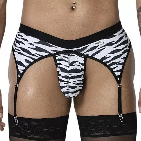String Jarrettelkousenhouder Zibros Zwart-Wit
