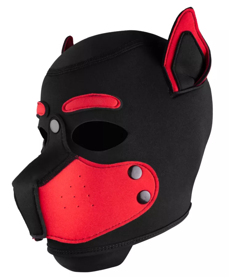 Maske Petty Dog Schwarz-Rot