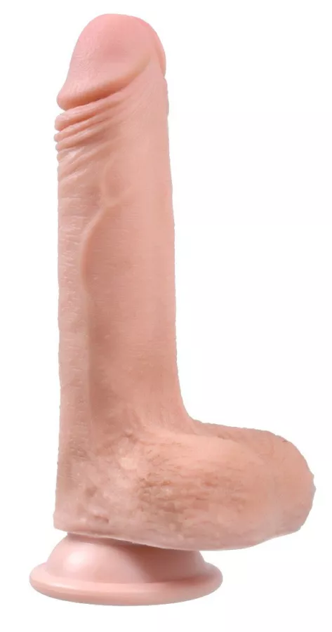 Realistic DUAL Silicone Dildo 13 x 3.5 cm Flesh