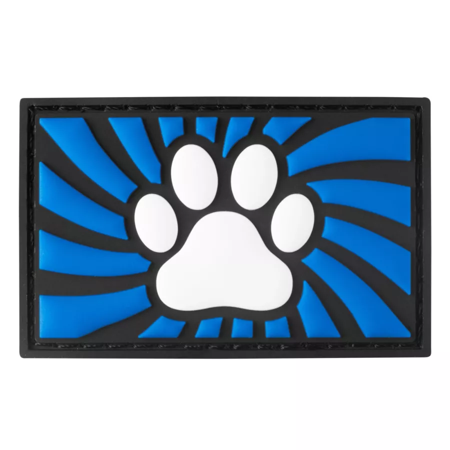 Tag Paw mit Klettverschluss Blau