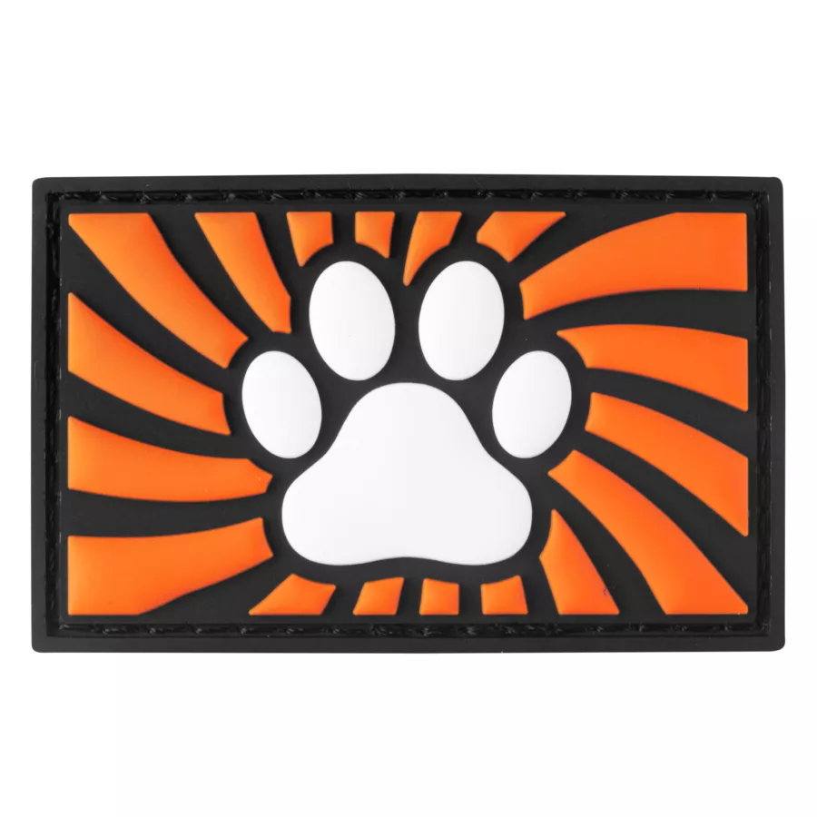Tag Paw mit Klettverschluss Orange