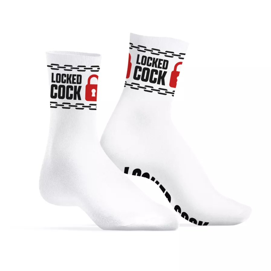 Socken Locked Cock Weiß
