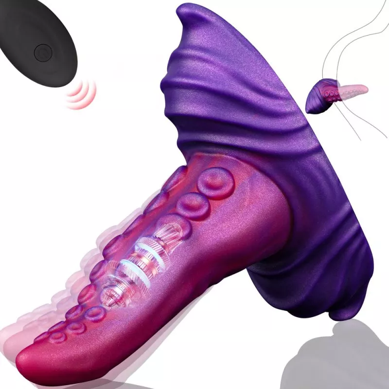 Tongtak Vibrating Tentacle Dildo 15 x 6cm