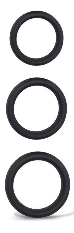 Lot de 3 Cockrings épais Forthoz 42-52 mm Noirs
