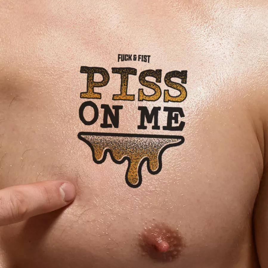 Temporary Tattoo Piss on Me 8.5 x 7cm