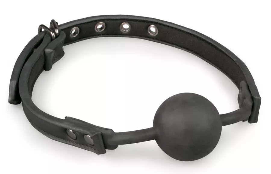 Flexible Knebel mit Silikonball Schwarz
